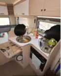 The kitchen area of the Auto-Trail F-Line F68 motorhome