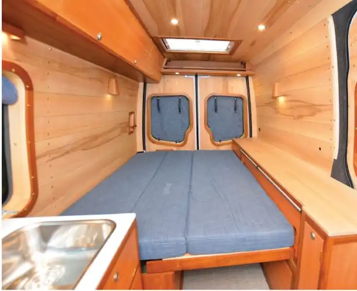 The Winby Land Yacht campervan bed (photo courtesy of James Winby) (Click to view full screen)