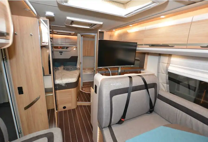The Knaus Sky TI 650 MF Platinum Selection low-profile motorhome rear view (Click to view full screen)