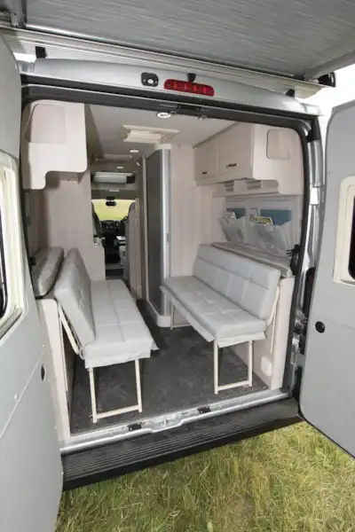 Rear doors open and seating set up (Click to view full screen)