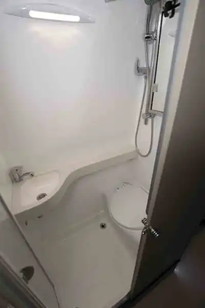 The washroom, with shower (Click to view full screen)