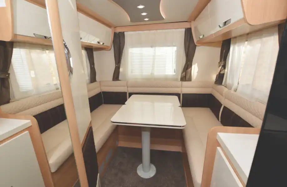 The rear lounge in the McLouis Fusion 330 motorhome (Click to view full screen)