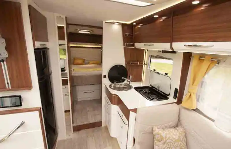 Inside the motorhome, looking to the bedroom © Warners Group Publications, 2019 (Click to view full screen)