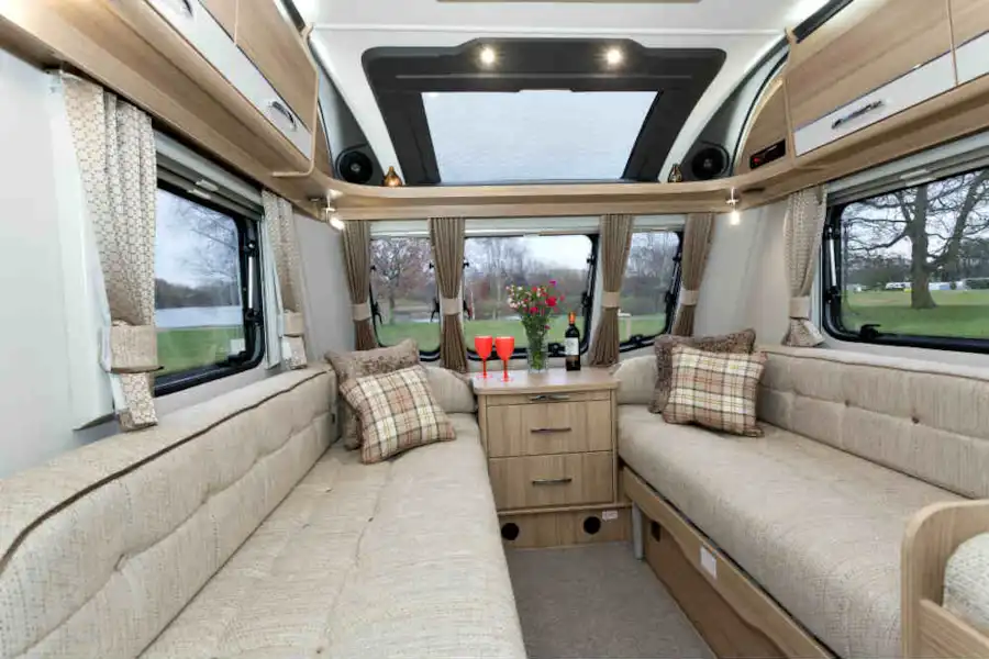 The £500 optional extra roof light enhances the look of the lounge (Click to view full screen)