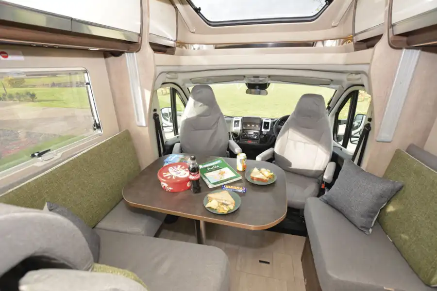 The lounge area in the Laika Ecovip L 3019 motorhome (Click to view full screen)