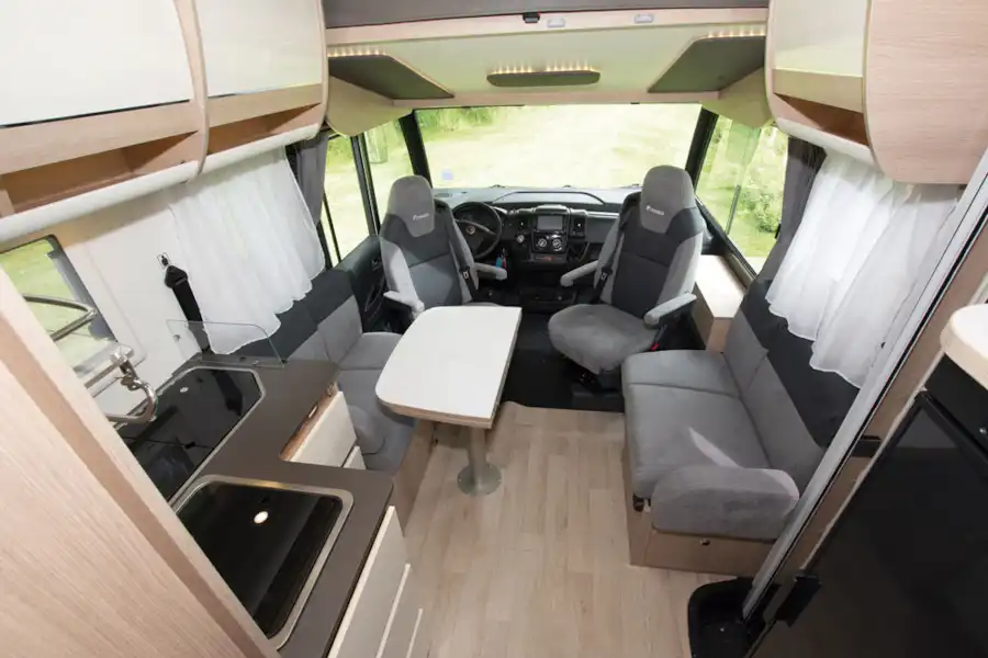 A view of the lounge inside the RC740 motorhome (Click to view full screen)
