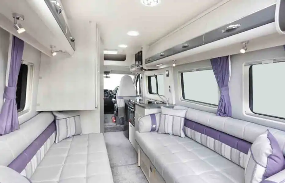 A view from the rear lounge to the front cab  (Click to view full screen)