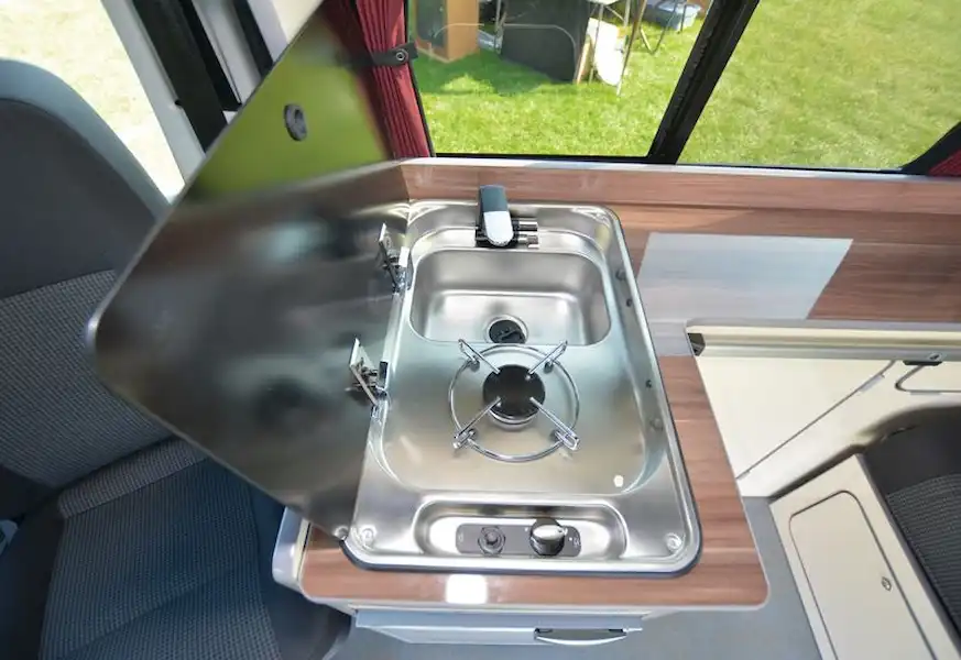 The Custom Camper Solutions Breeze campervan kitchen (Click to view full screen)