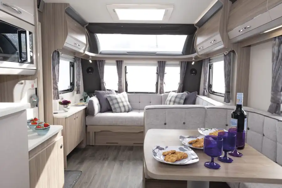 A view of the interior in the Coachman Acadia Xcel 830 caravan (Click to view full screen)