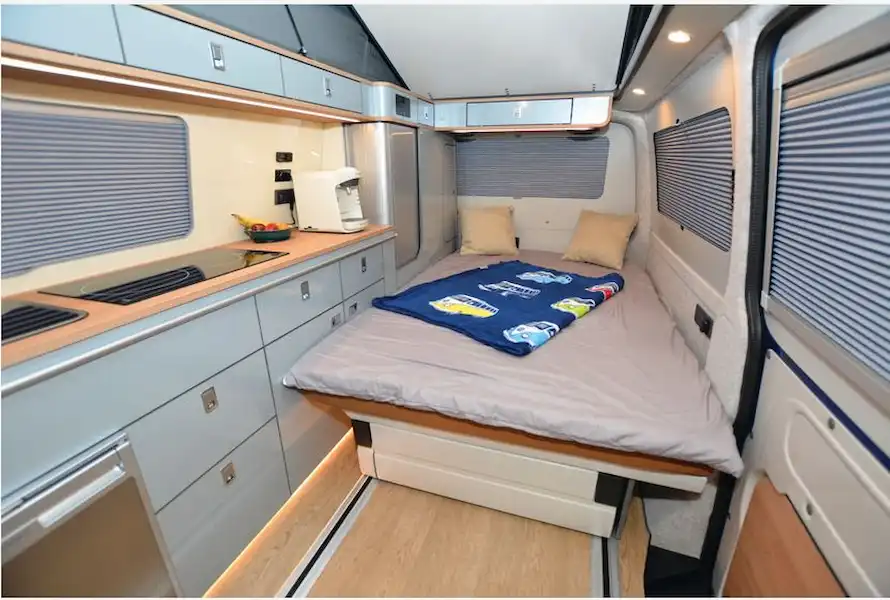 The Ecowagon Expo+ campervan bed (Click to view full screen)