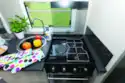 A good hob layout for using different sized pans