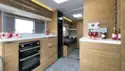 The kitchen in the Adria Adora Seine caravan