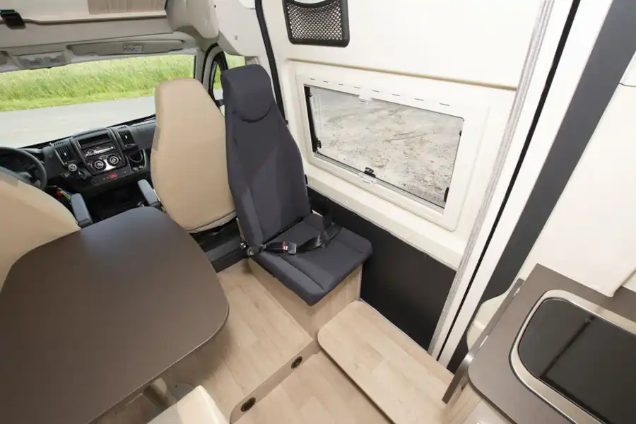 The cab in the Dreamer Camper Five campervan (Click to view full screen)