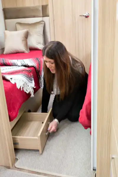 The bed's integrated drawer is neat and practical (Click to view full screen)