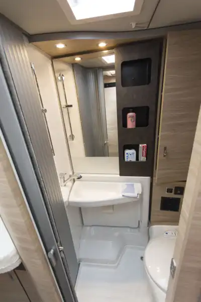 The washroom in the Knaus Van TI Plus 650 MEG 4x4 motorhome (Click to view full screen)