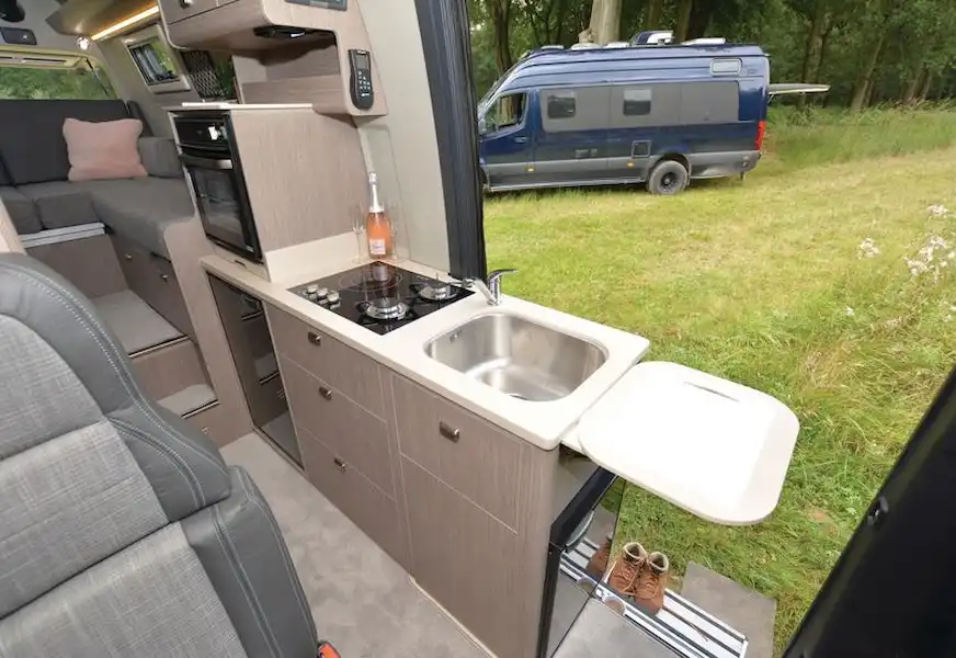 The RP Rebellion campervan kitchen (Click to view full screen)