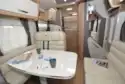 View of the lounge and dining table in the McLouis Fusion 360 motorhome