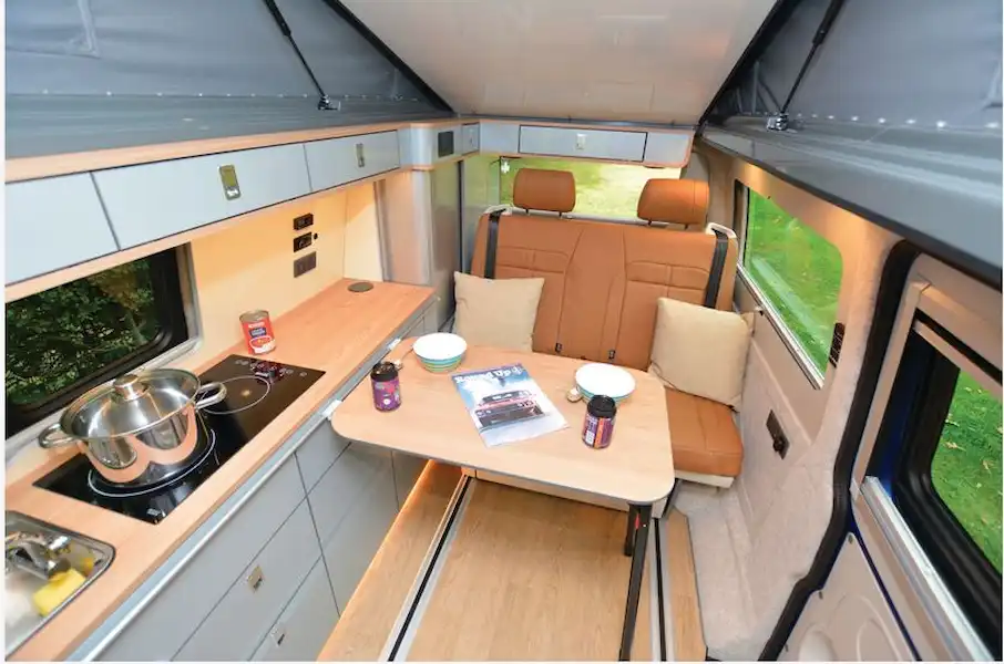 The Ecowagon Expo+ campervan dining area (Click to view full screen)