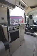 The kitchen in the Auto-Trail Tribute 660 campervan