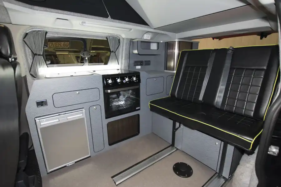 The interior of the Danbury Raven campervan (Click to view full screen)