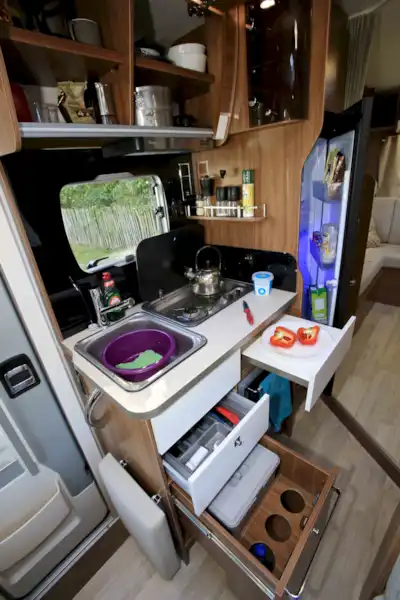 Lots of practical stowage space in the galley (Click to view full screen)