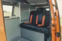 The rear seats in the Rolling Homes Expedition campervan