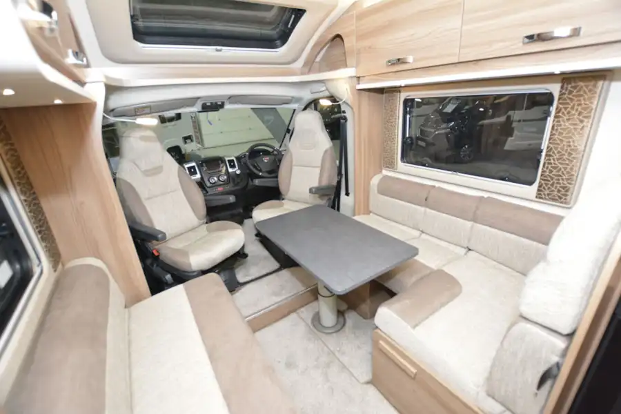 The lounge in the Swift Champagne 675 motorhome (Click to view full screen)
