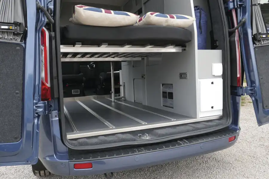 The suspended bed in the Auto Campers MRV (Click to view full screen)