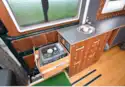 Kitchen in the CargoClips Cargo Camper