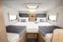 The bedroom, with twin single beds, in the the Elddis Autoquest 194 motorhome