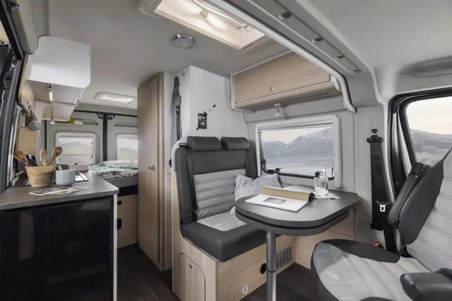 The interior of the Sunlight Cliff XV Edition 600 campervan (Click to view full screen)
