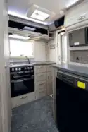 The kitchen in the Auto-Sleeper Stanton motorhome