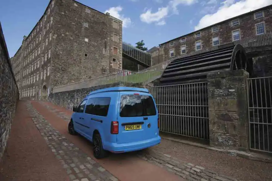 The VW Caddy is small enough to park almost anywhere (Click to view full screen)