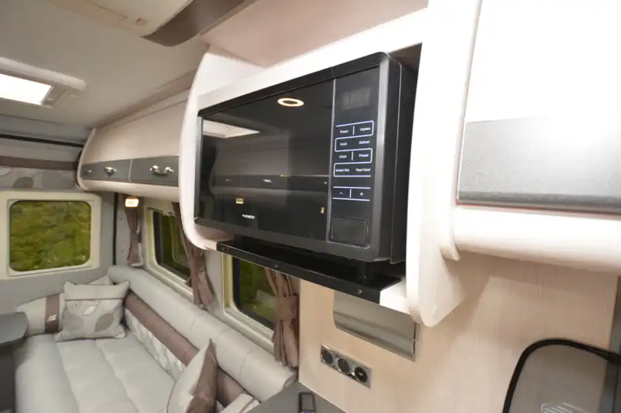 Close up of the kitchen facilities in the Auto-Sleeper Warwick XL (Click to view full screen)