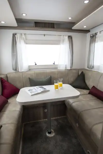Another view of the rear lounge in the Benimar Tessoro 482 motorhome (Click to view full screen)