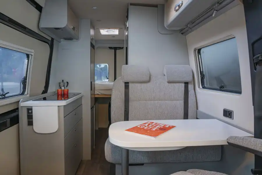 The interior of the Hymer Free S 600 campervan (Click to view full screen)