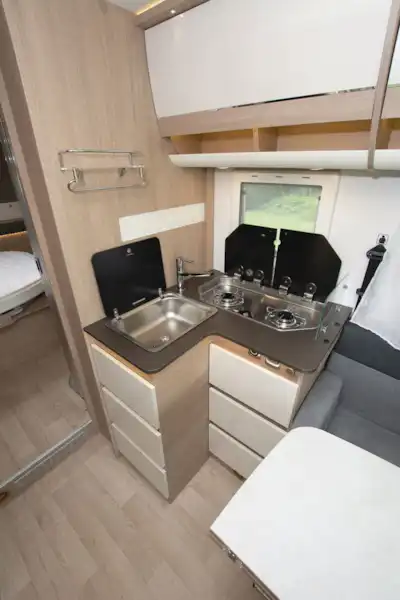 The kitchen in the RC740 motorhome (Click to view full screen)