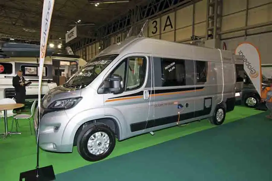 The Globescout Plus is an eye-catching motorhome ©Warners Group Publications, 2019 (Click to view full screen)