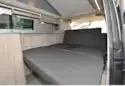 The double bed in the Lowdhams Summit Hi-Trail campervan
