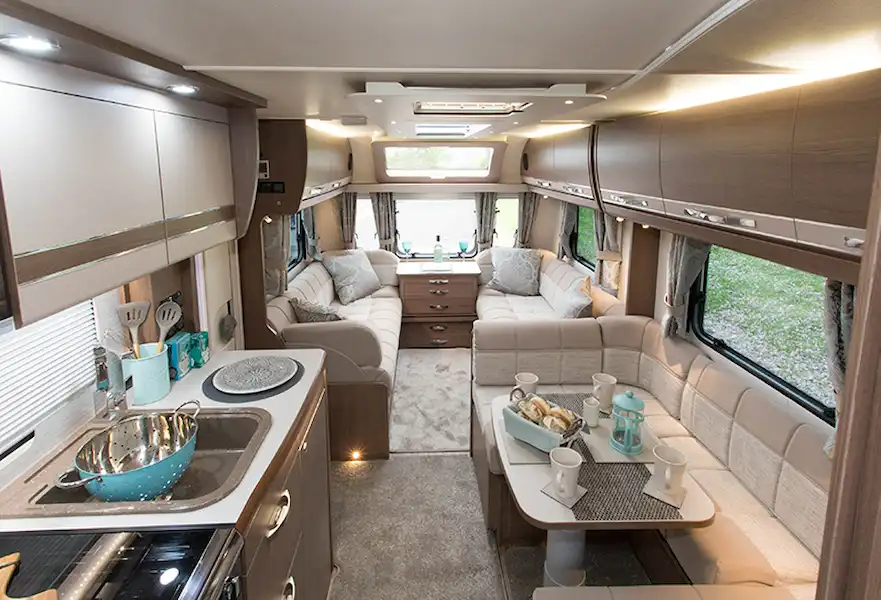 The extra width (2.45m) creates an ultra-spacious caravan (Click to view full screen)