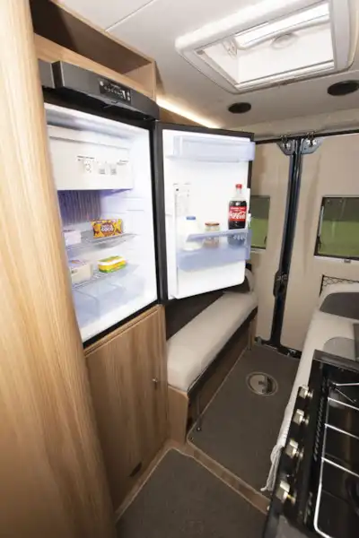The fridge in the Swift Select 184 motorhome (Click to view full screen)