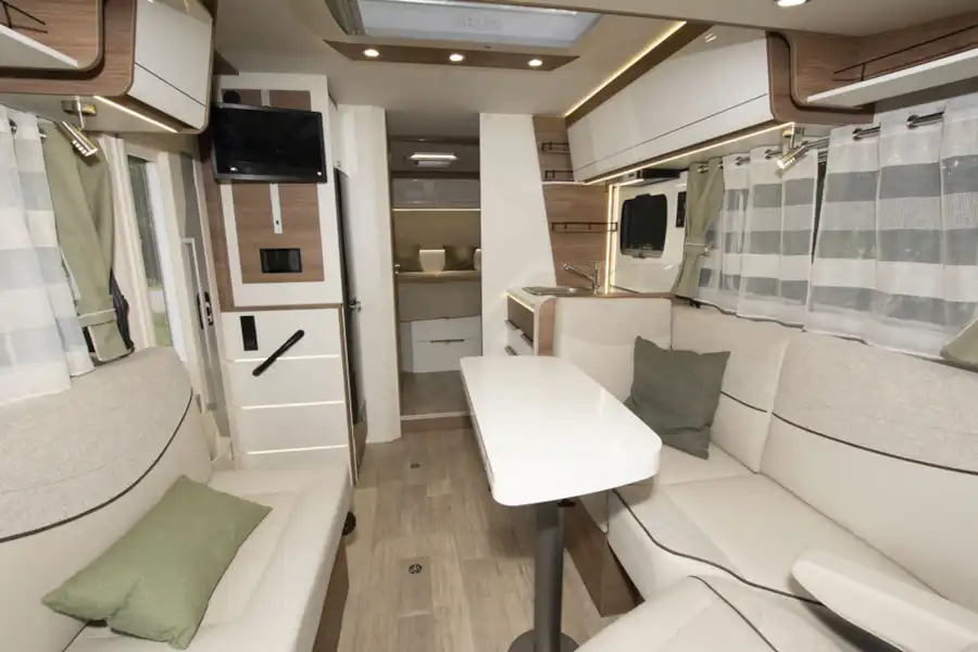 The interior of the Pilote Galaxy G720FC motorhome (Click to view full screen)