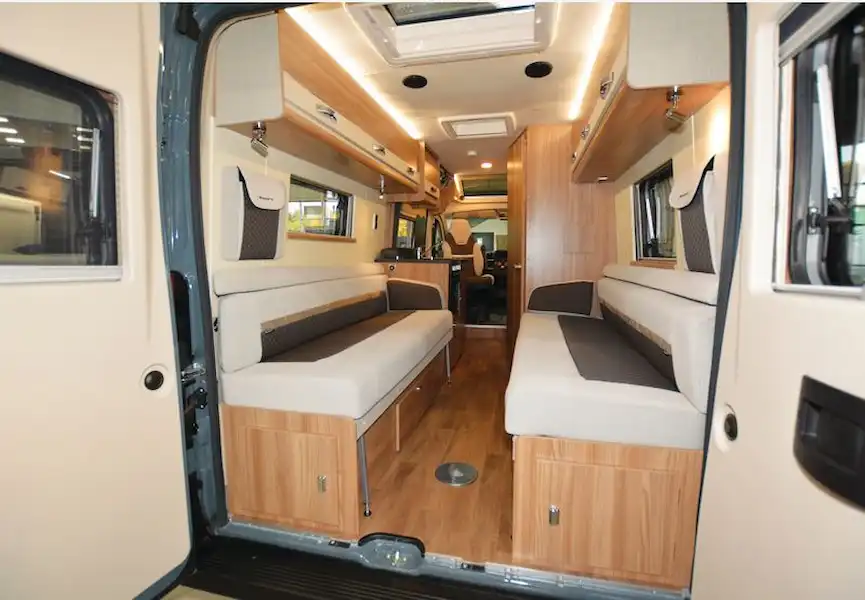The Swift Select 122 campervan rear view (Click to view full screen)