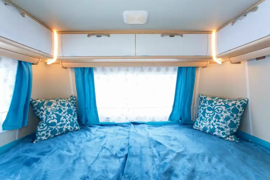 A lovely, big, comfortable double-bed at the rear. (Click to view full screen)