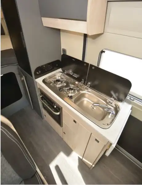 Auto-Trail Expedition 68 campervan kitchen (Click to view full screen)