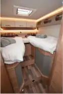 The Weinsberg CaraCompact MB 640 MEG Edition Pepper low-profile motorhome beds