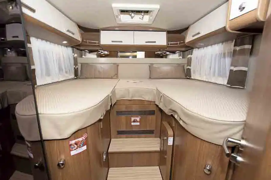The fixed beds in the Carthago C-tourer - © Warners Group Publications (Click to view full screen)
