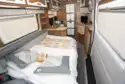 The bed in the in the IH 680 CFL campervan