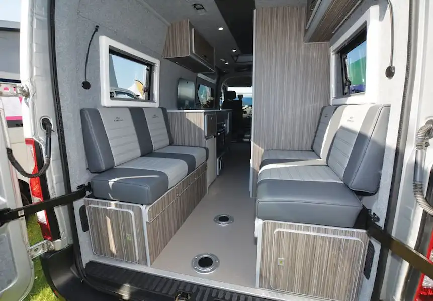 The SB2 Campers Renault Master campervan rear view (Click to view full screen)
