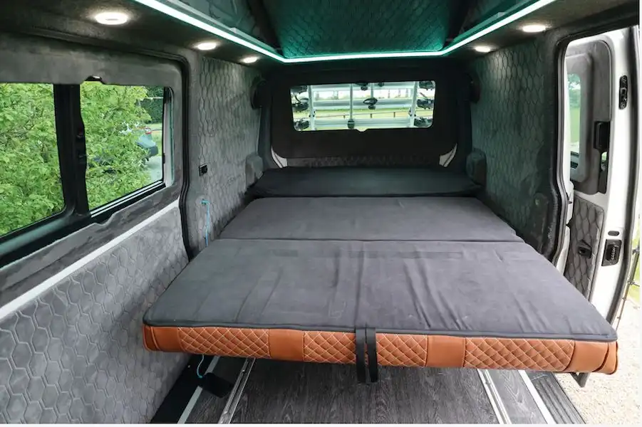 The Knights Custom Conversions Grand Tourer campervan bed (Click to view full screen)